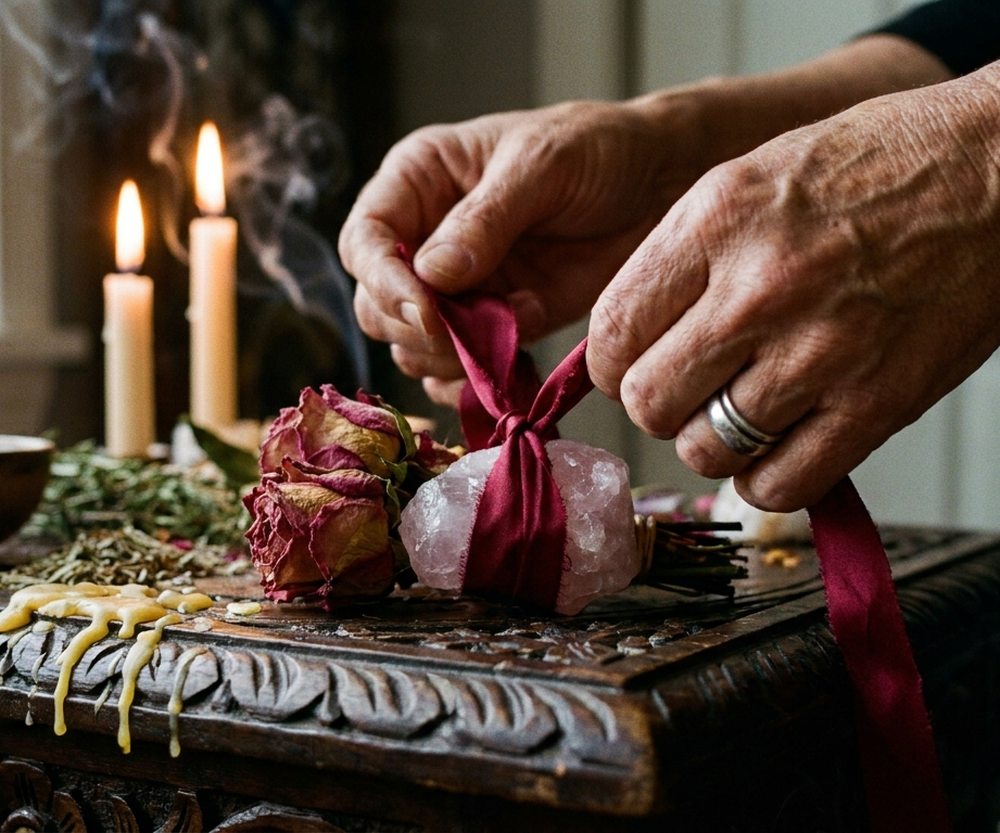 Love spells candle ritual